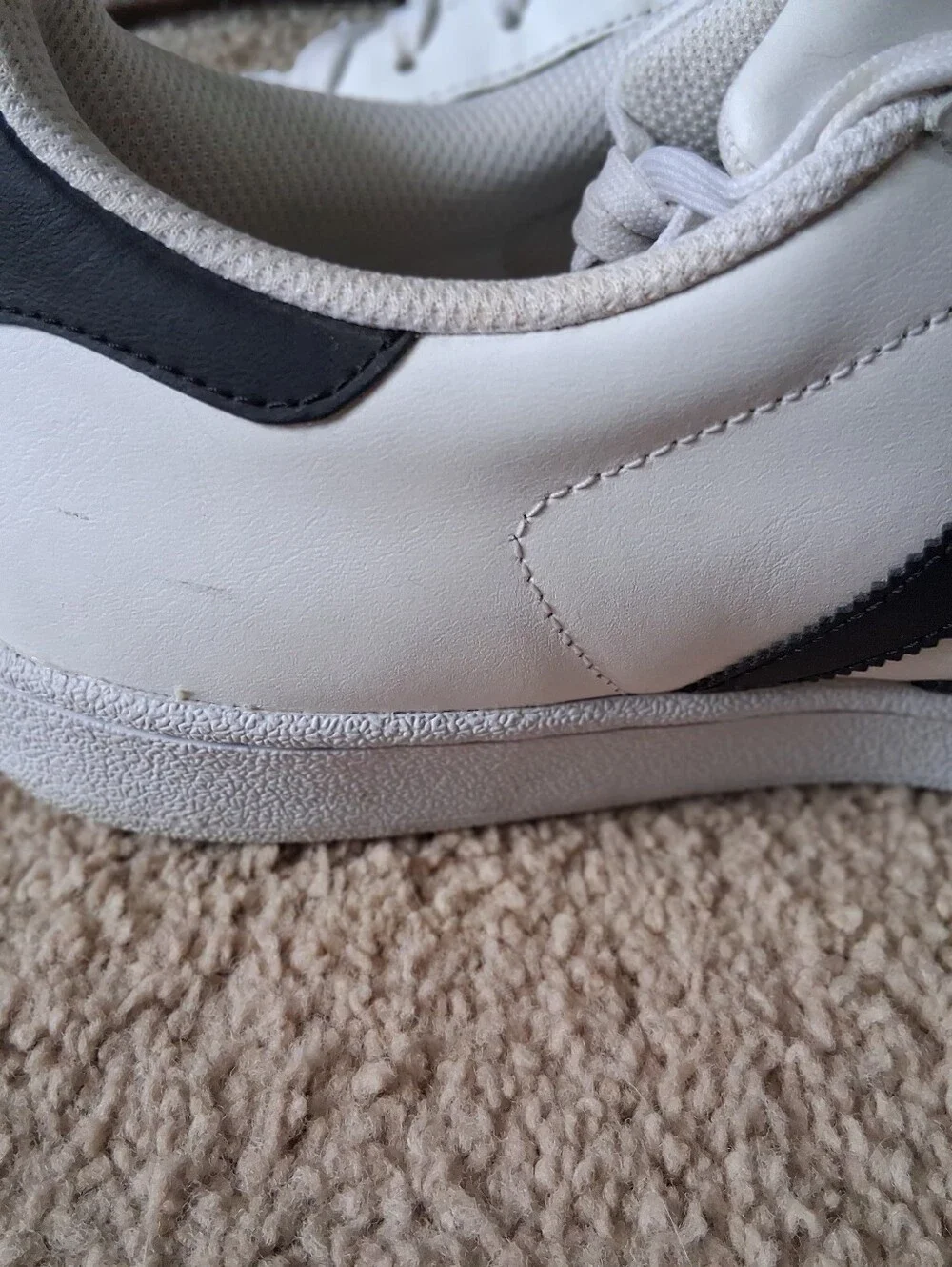 Adidas Superstar Shoes Mens 11 White Black Stripe Low Top Athletic Casual